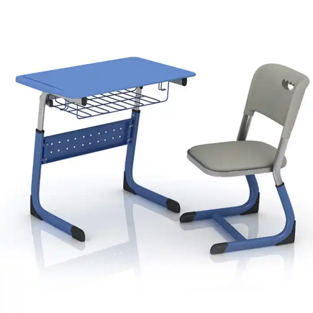 primary school single desk and chair