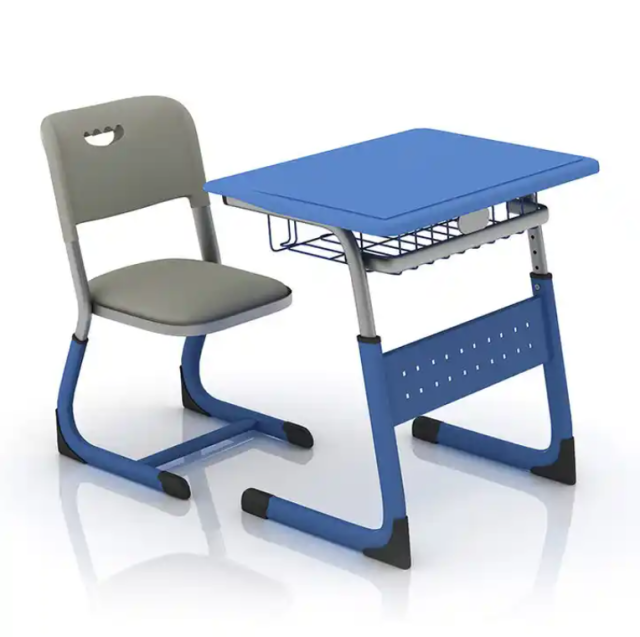 primary school single desk and chair