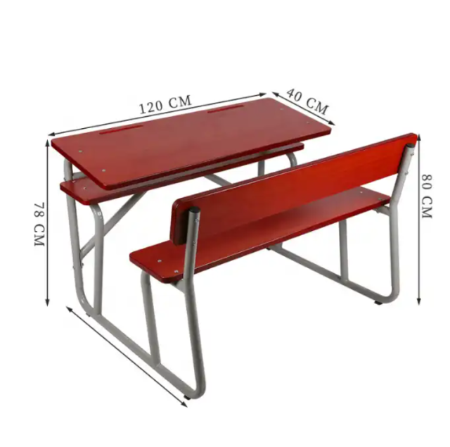 middle school double desk and chair
