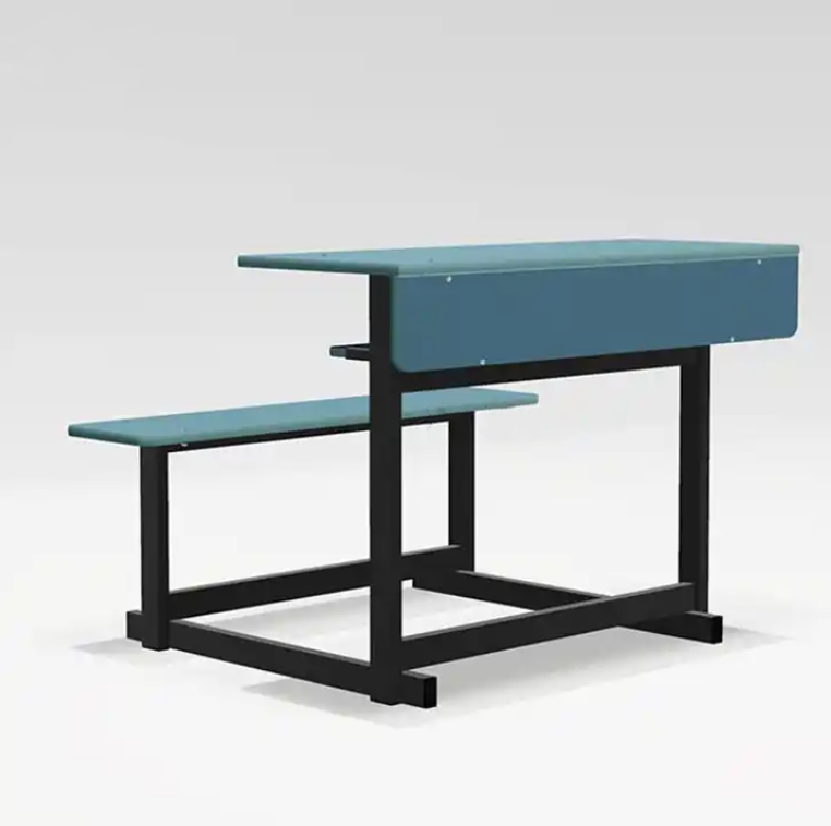 secondary school double desk and chair