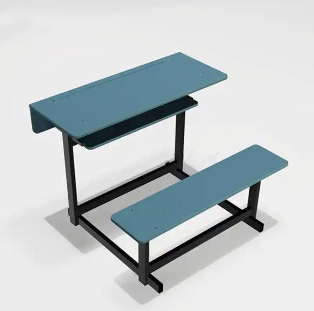 secondary school double desk and chair