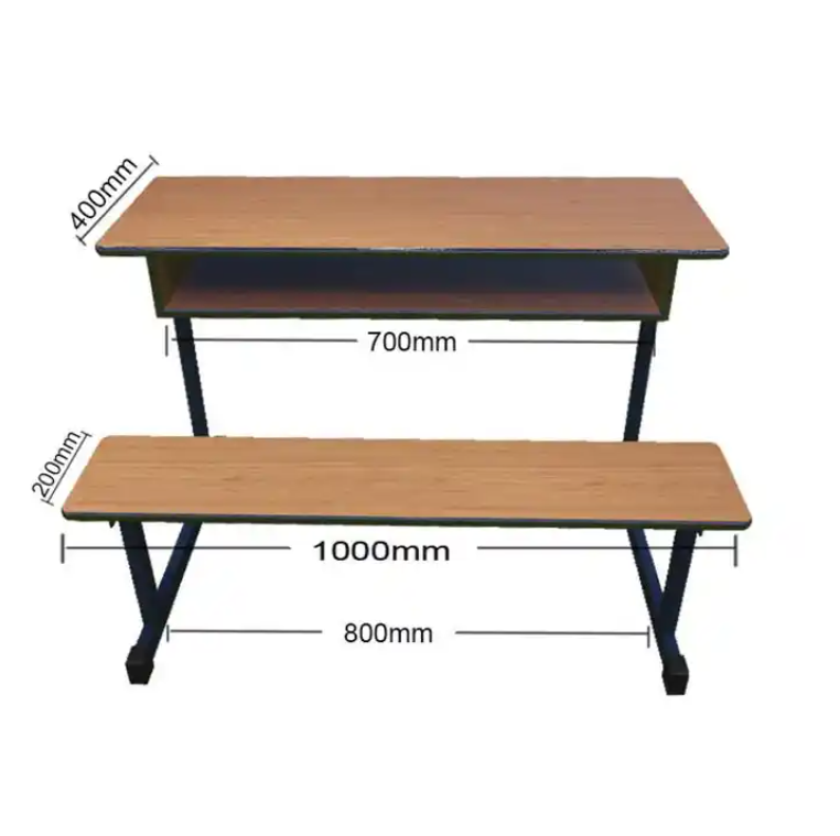 secondary school double desk and chair