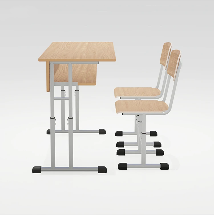 primary school double desk and chair