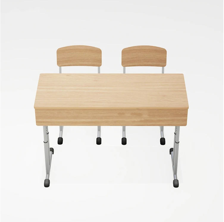 primary school double desk and chair