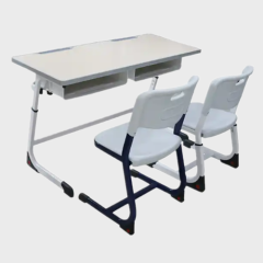 secondary school double desk and chair