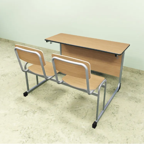 school double student desk with chair