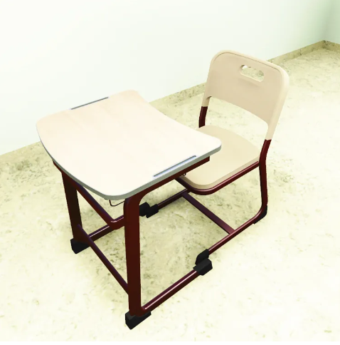 classroom single student desk and chair set