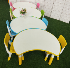 Adjustable kindergarten kids tables and chairs
