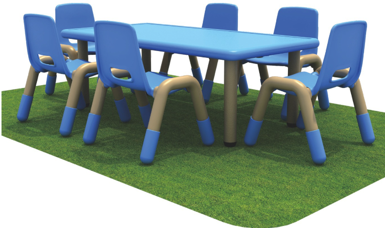 nursery school kids table and chair