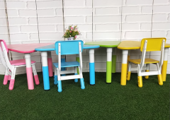 Kindergarten modular triangular kids table chair
