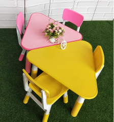 Kindergarten modular triangular kids table chair