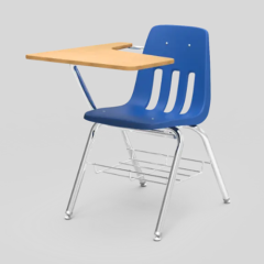 School Student Chair With Writing Board