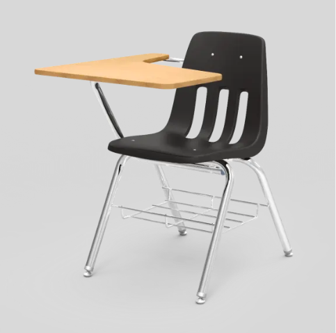 School Student Chair With Writing Board