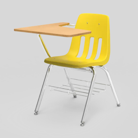 School Student Chair With Writing Board