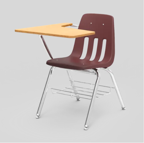 School Student Chair With Writing Board