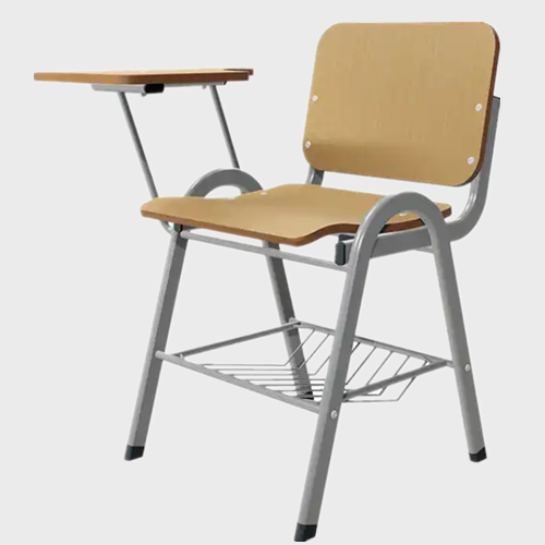 School Classroom Furniture Wood Chair With Tablet