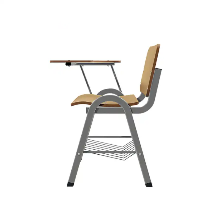 School Classroom Furniture Wood Chair With Tablet