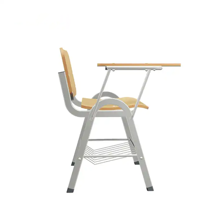 School Classroom Furniture Wood Chair With Tablet