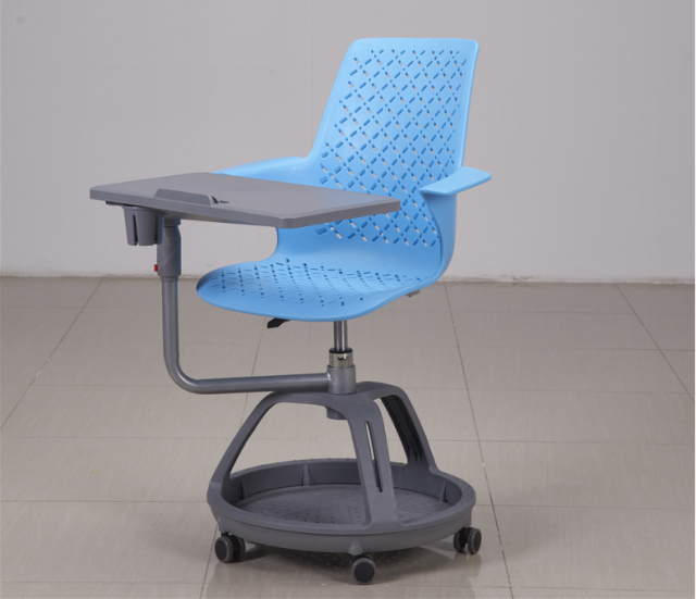 Mobile school conference room integrated table and chair