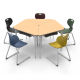 Middle school triangle table and chair set
