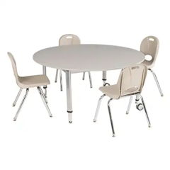 School Round Adjustable Activity Table with Wheel