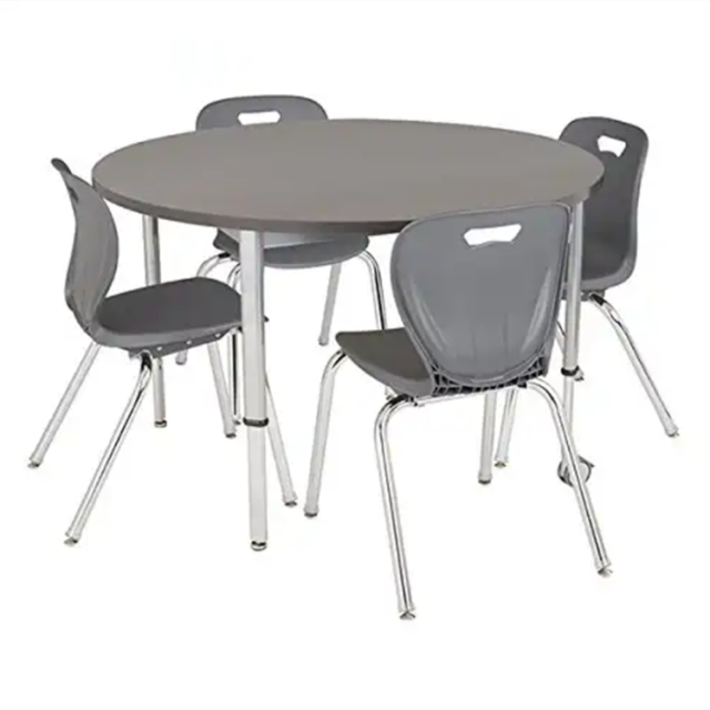 School Round Adjustable Activity Table with Wheel