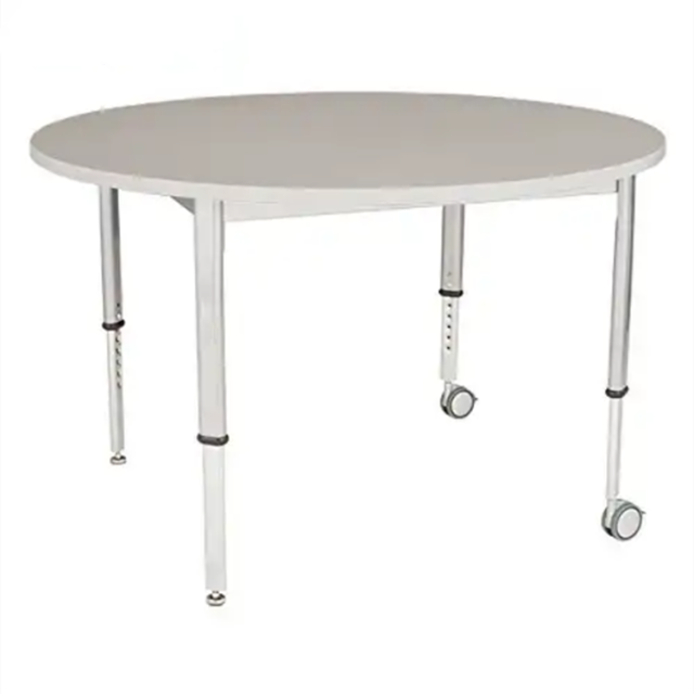 School Round Adjustable Activity Table with Wheel