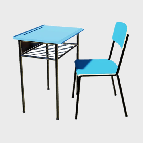 Modern school student desk and chair