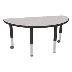 Half-round shape adjustable school furniture classroom table
