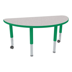 Half-round shape adjustable school furniture classroom table