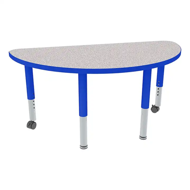 Half-round shape adjustable school furniture classroom table