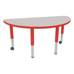 Half-round shape adjustable school furniture classroom table