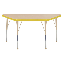 Trapezoid shape adjustable school kids study table