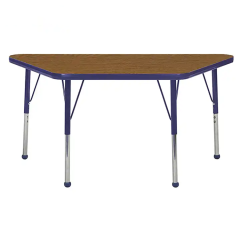 Trapezoid shape adjustable school kids study table