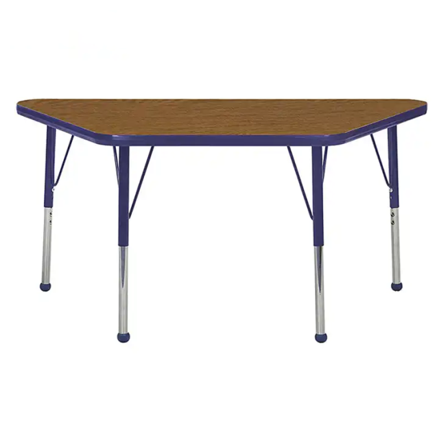 Trapezoid shape adjustable school kids study table