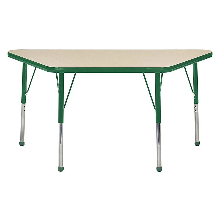 Trapezoid shape adjustable school kids study table