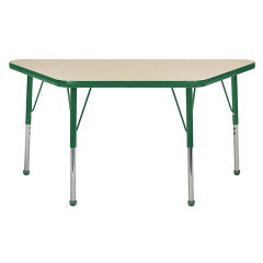 Trapezoid shape adjustable school kids study table