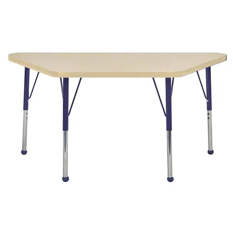Trapezoid shape adjustable school kids study table
