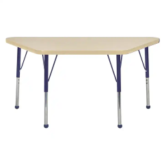 Trapezoid shape adjustable school kids study table