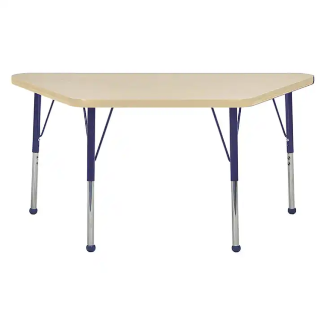 Trapezoid shape adjustable school kids study table