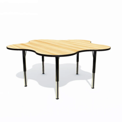 Flower shaped school classroom furniture study table