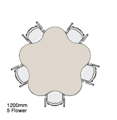 Flower shaped school classroom furniture study table