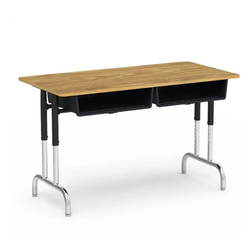 Adjustable School Furniture Double Student Desk
