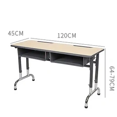 Adjustable School Furniture Double Student Desk