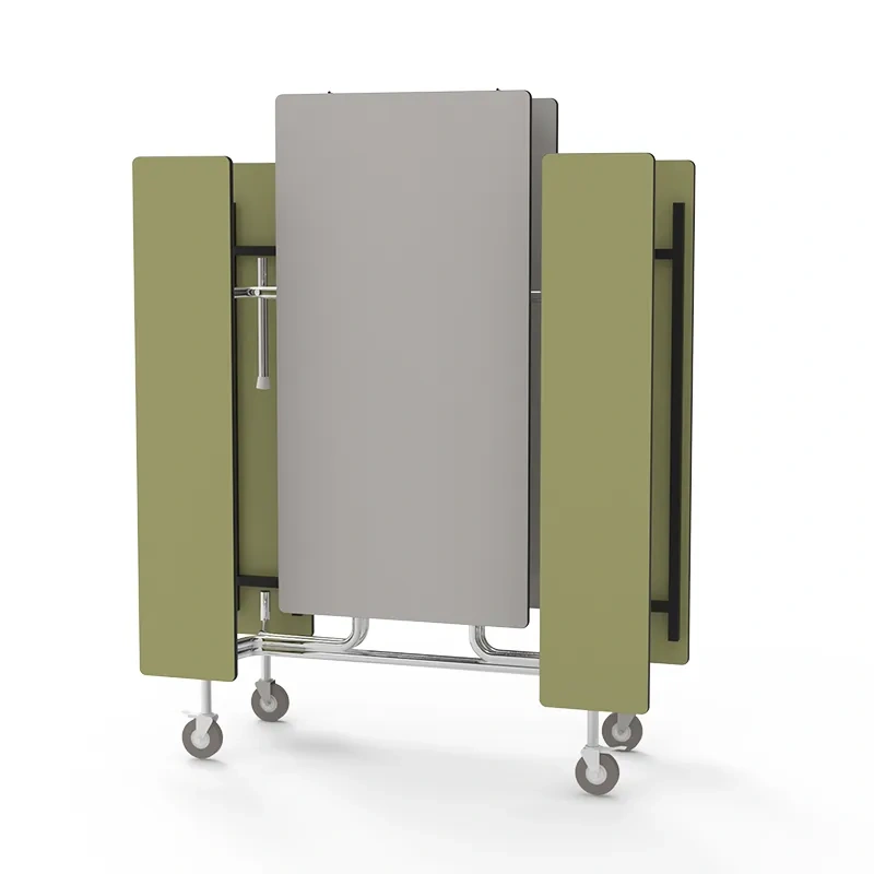 Foldable canteen dining table and chairs