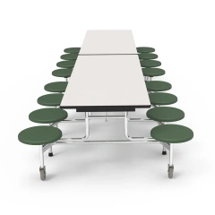 Student restaurant foldable dining table and chairs