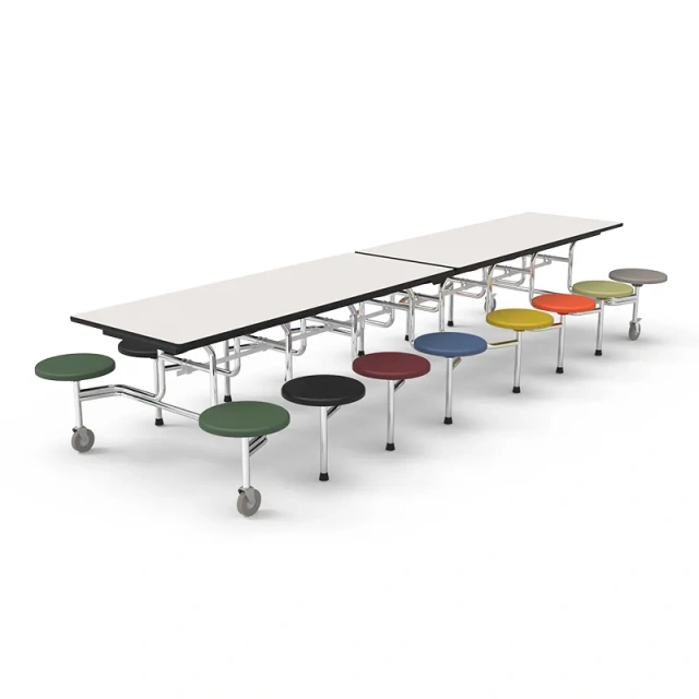 Student restaurant foldable dining table and chairs