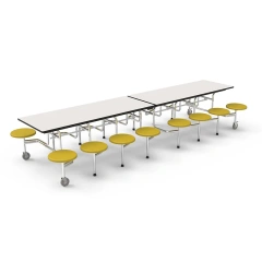 Student restaurant foldable dining table and chairs