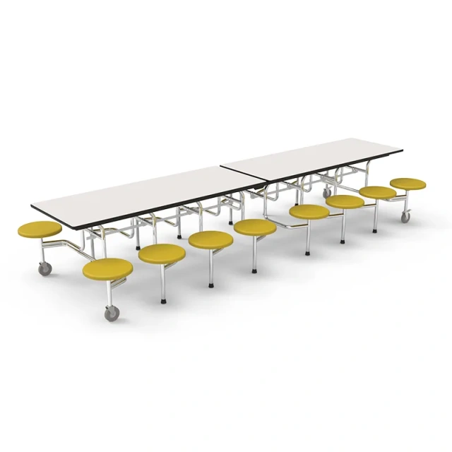 Student restaurant foldable dining table and chairs