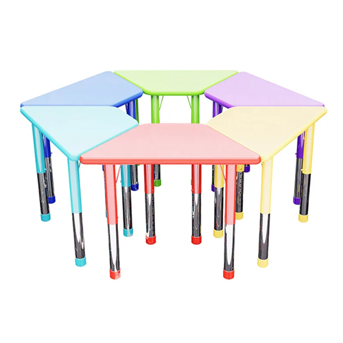 Trapezoid Top Training Table And Chair Combined